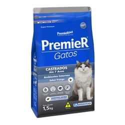 Ração Premier Para Gatos Castrados De 6 Meses A 7 Anos Sabor Frango - 0,5Kg