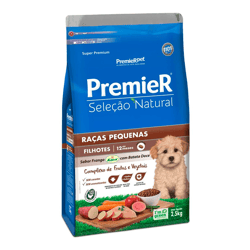 Ração Premier Seleção Natural Filhotes Raças Pequenas Frango Com Batata Doce - 1Kg - 1 Kilo