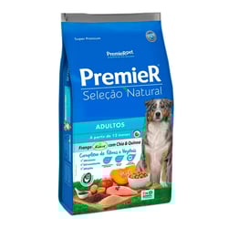 Ração Premier Seleção Natural Frango Com Chia E Quinoa Para Cães Adultos - 12Kg