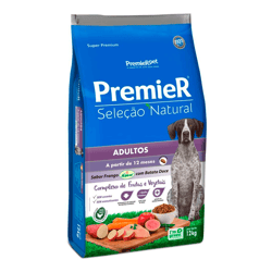 Ração Premier Seleção Natural Frango E Batata Doce Para Cães Adultos - 12Kg