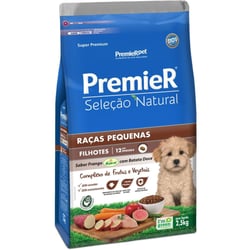 Ração Premier Seleção Natural Frango E Batata Doce Para Cães Filhotes De Raças Pequenas - 1Kg - 2,5 Kilos