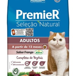 Ração Premier Seleção Natural Gatos Adultos Sabor Frango - 1,5Kg