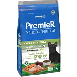 Ração Premier Seleção Natural Sabor Frango Para Cães Filhotes De Raças Pequenas - 2,5Kg - 2,5 Kilos