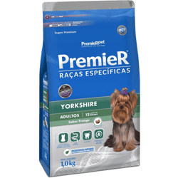 Ração Premier Yorkshire Adultos Sabor Frango 1Kg - 1 Unidade - 1 Kilo
