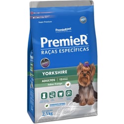 Ração Premier Yorkshire Adultos Sabor Frango - 2,5Kg - 2,5 Kilos