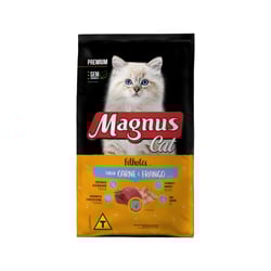 Ração Premium Magnus Cat Carne E Frango 10,1Kg Para Gatos Filhotes