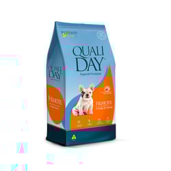 Ração Premium Qualiday Filhote Frango E Arroz 15Kg Para Cães Médios E Grandes