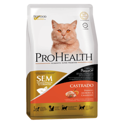 Ração Prohealth Gatos Castrados Frango, Abóbora E Cranberry 500G - 500 Gramas