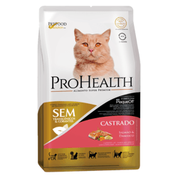 Ração Prohealth Gatos Castrados Salmão E Damasco 500G - 500 Gramas