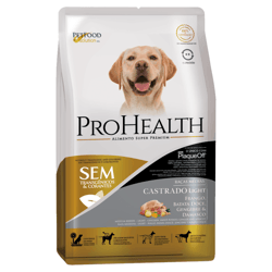 Ração Prohealth Light Cães Castrados Raças Médias Frango, Batata Doce, Gengibre E Damasco 2,5Kg - 2,5 Kilos