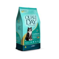 Ração Qualiday Gatos Adultos Castrados Sabor Salmão - 1 Unidade - 1 Kilo