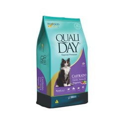 Ração Qualiday Para Gatos Adultos Castrados Sabor Carne - 1 Kilo