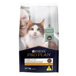 Ração Redução Alérgenos Pro Plan Live Clear Para Gatos Adultos - 1Kg