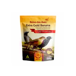 Ração Reino Das Aves Extra Gold Banana Para Pássaros - 1 Unidade