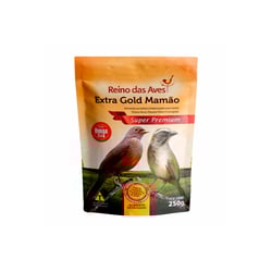 Ração Reino Das Aves Extra Gold Mamão Para Pássaros - 1 Unidade