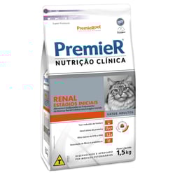 Ração Renal Estágios Iniciais Premier Para Gatos Adultos 1,5Kg - 1 Unidade