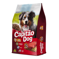 Ração Seca Capitão Dog Sabor Carne 14Kg Para Cães Adultos