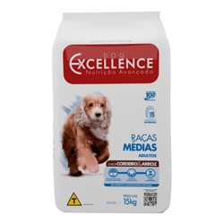 Ração Seca Dog Excellence Cordeiro 15Kg Para Cães Adultos Raças Médias