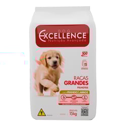 Ração Seca Dog Excellence Frango & Arroz 15Kg Para Cães Filhotes De Raças Grandes