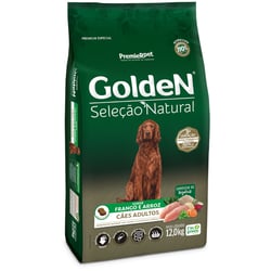 Ração Seca Golden Seleção Natural Frango E Arroz 12Kg Para Cães Adultos - 12 Kilos