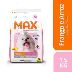 Ração Seca Max Frango E Arroz Para Cães Adultos De Porte Pequeno - 15 Kilos