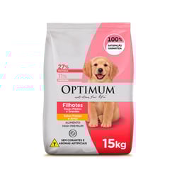 Ração Seca Optimum Para Cães Filhotes Médios E Grandes - 15Kg - 15 Kilos