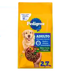 Ração Seca Pedigree Carne E Vegetais Para Cães Adultos De Raças Médias E Grandes - 2,7 Kilos