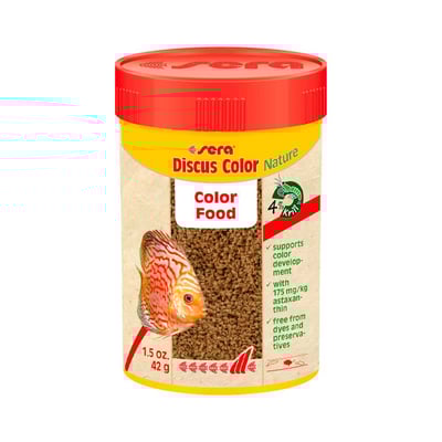Racao Sera Discus Color Nature Para Peixes 42G