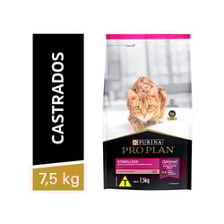 Ração Sterilized Salmão Pro Plan Para Gatos Castrados - 7,5Kg - 7,5 Kilos