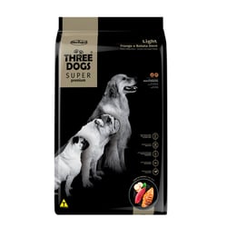Ração Super Light Three Dogs Frango E Batata Doce Para Cães - 3Kg