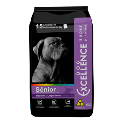 Ração Super Premium Dog Excellence Medium Large Senior 15Kg Para Cachorros