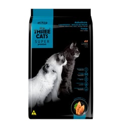 Ração Three Cats Super Bola Pelo Para Gatos Castrados Sabor Frango - 500G