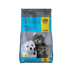 Ração Three Dogs Original Para Cães Filhotes De Raças Pequenas Sabor Frango, Carne E Arroz - 1Kg - 3 Kilos