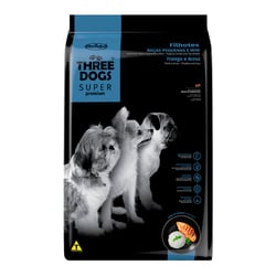 Ração Three Dogs Super Filhotes Frango Para Cães De Raças Pequenas - 1Kg