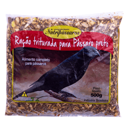 Ração Triturada Para Pássaro Preto Nutripássaros Sabor Banana 500G - 1 Unidade