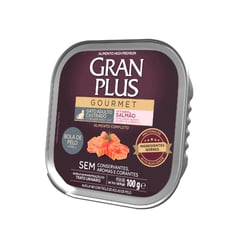 Ração Úmida Anti Bolas De Pelo Granplus Patê Sabor Salmão Para Gatos Adultos Castrados - 100G