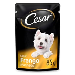Ração Úmida Cesar Frango Marinado Para Cães Adultos - 85G Sachê