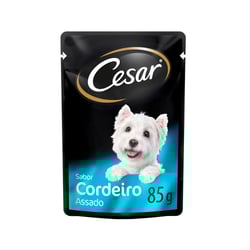 Ração Úmida Cesar Para Cães Adultos Cordeiro Assado - Sachê 85G