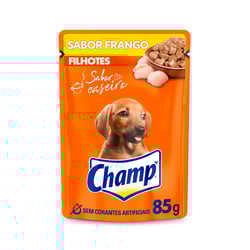 Ração Úmida Champ Sabor Caseiro Frango Para Cães Filhotes - 85G