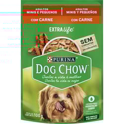 Ração Úmida Dog Chow Adulto Raças Pequenas Carne 100G - 1 Unidade