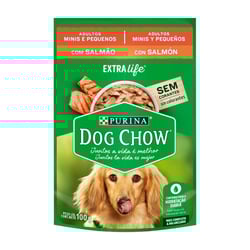Ração Úmida Dog Chow Adultos Raças Pequenas Salmão 100G - 1 Sachê