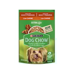 Ração Úmida Dog Chow Carne Para Cães Adultos Mini E Pequenos - 100G
