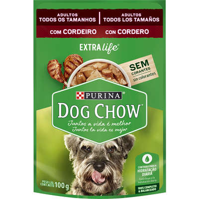 Ração Úmida Dog Chow Cordeiro Para Cães Adultos De Raças Pequenas - 100G