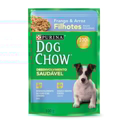 Ração Úmida Dog Chow Filhotes Frango E Arroz Para Raças Pequenas - 1 Sachê De 100G