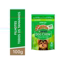 Ração Úmida Dog Chow Sabor Carne Para Cães Filhotes - 100G