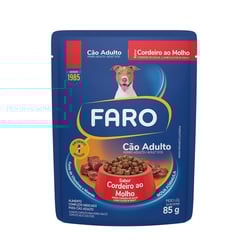 Ração Úmida Faro Sabor Cordeiro Para Cães Adultos - 1 Sachê 85G