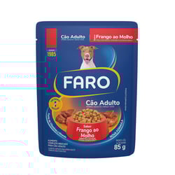 Ração Úmida Faro Sabor Frango Para Cães Adultos - 85G Sachê