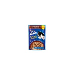 Ração Úmida Felix Tiritas Peru Para Gatos Adultos - 85G