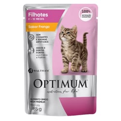 Ração Úmida Filhotes Optimum Frango Para Gatos - 1 Sachê 85G