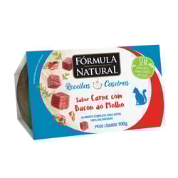 Ração Úmida Fórmula Natural Carne Com Bacon Para Gatos Adultos - 100G